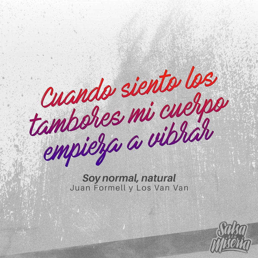 SalsasinMiseria's tweet photo. #Pregonando | Un poquito acelerao’.

[‘Soy normal, natural’ ► Juan Formell y Los Van Van]
https://t.co/GVzf4X3zkg

#SalsasinMiseria https://t.co/pyNbjHcCAb