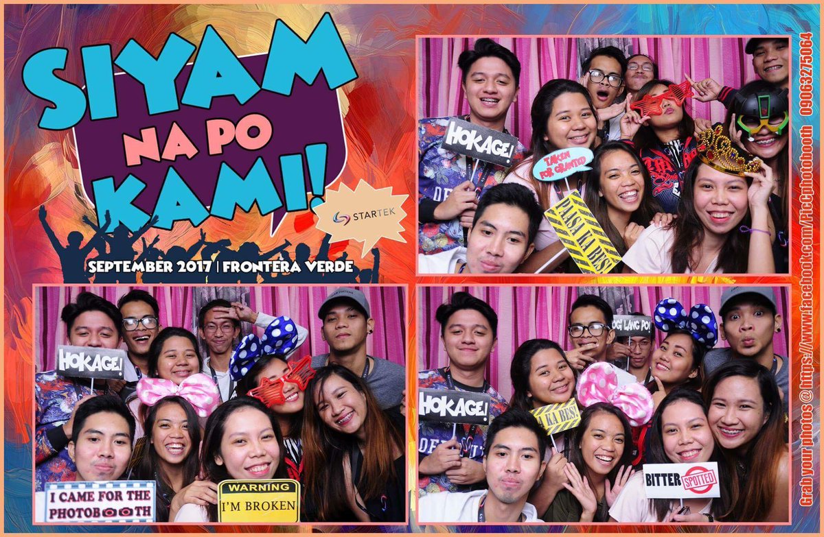 majomajona's tweet photo. Wavemates enjoying the photobooth last friday night! 💕 Happy 9th Anniversary, @startekph 🎉🎉🎉 #BrandWarriors https://t.co/akTVVH6LTN