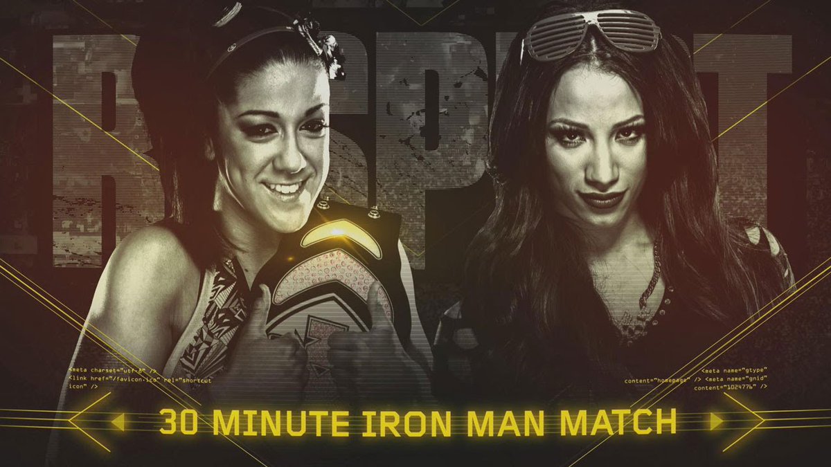 WWEHist's tweet photo. .@itsBayleyWWE retained her #NXT Women's Title in #WWE's first Iron Man match in nearly six years at #TakeOverRespect in October 2015. https://t.co/i9PayzsNYW