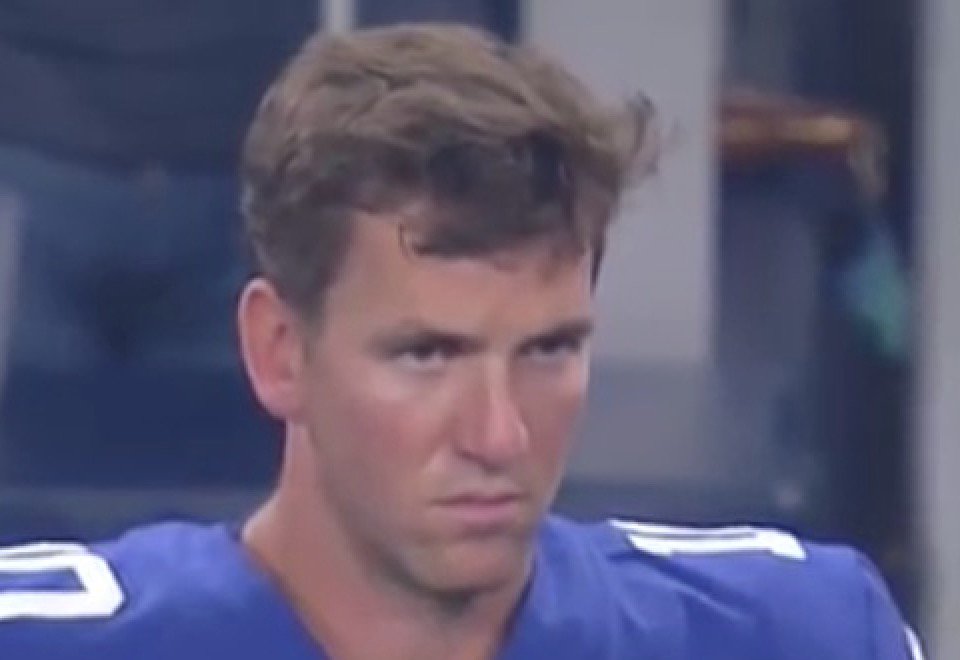 33 yards passing for Eli