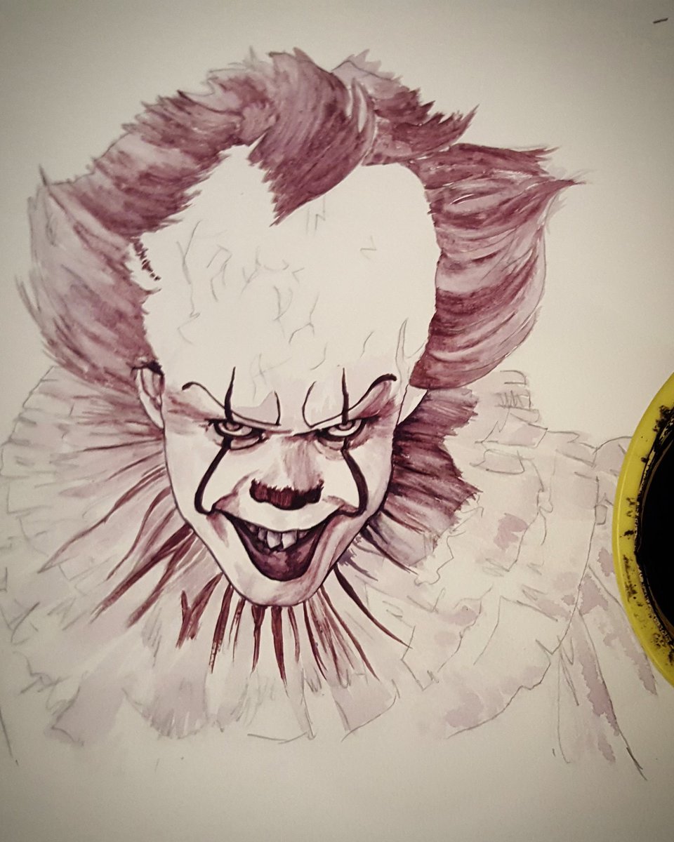 Proudlocka's tweet photo. Still adding those #firstlayers .
So much more going on with the #newversion of #pennywise than the original one was.... @ITMovieOfficial https://t.co/Khfw6EzRHG