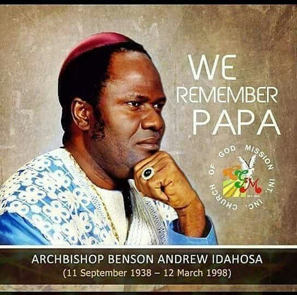 kingsleyogbiti's tweet photo. We Remember Papa .

#ArchbishopBensonIdahosa #ArchbishopBIdahosa #FireInHisBones  #Idahosa  #September11 #WeRememberPapa   #WordsofIdahosa https://t.co/O0NytCiEHt