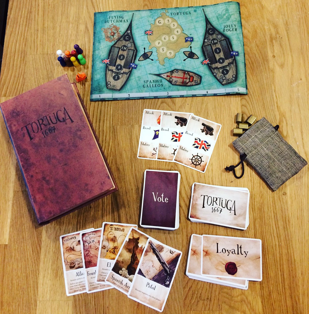 gamerslodgeyeg's tweet photo. Tortuga 1667! A new social deduction game that involves pirates, Spanish Galleon, trickery & treasure! #tortuga1667 #boardgames #yeg #gamesf https://t.co/rVKCDd9vtS