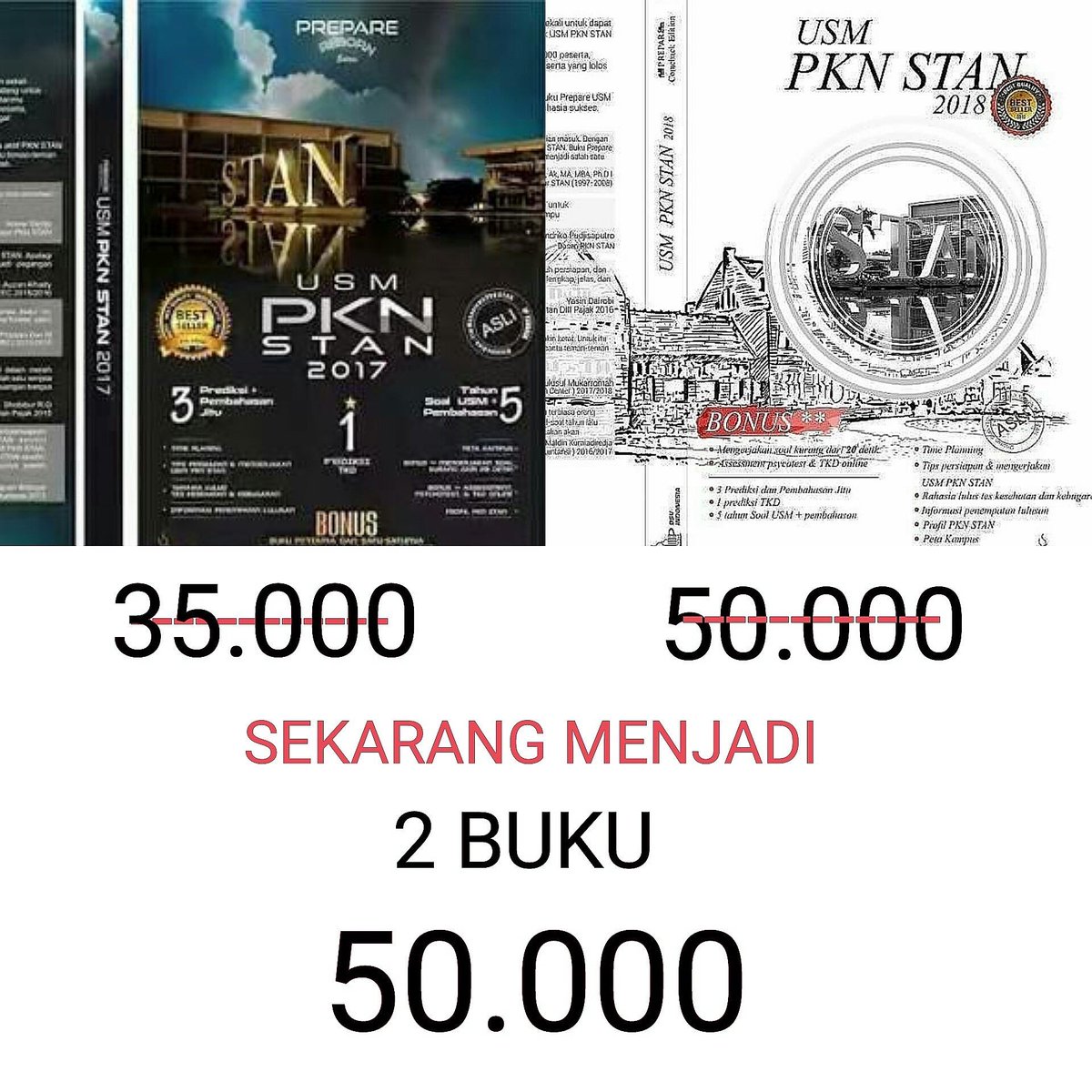 KHUSUS 25 ORANG PEMBELI PERTAMA 😊

Format pemesanan 
Nama:
Alamat lengkap:
Jumlah buku:
WA 0895331174541