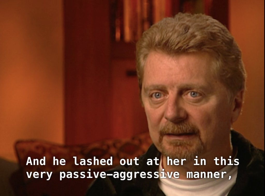 NealStas's tweet photo. I don't think this guy on Forensic Files knows what "passive aggressive" means https://t.co/BUpMvj2KhH