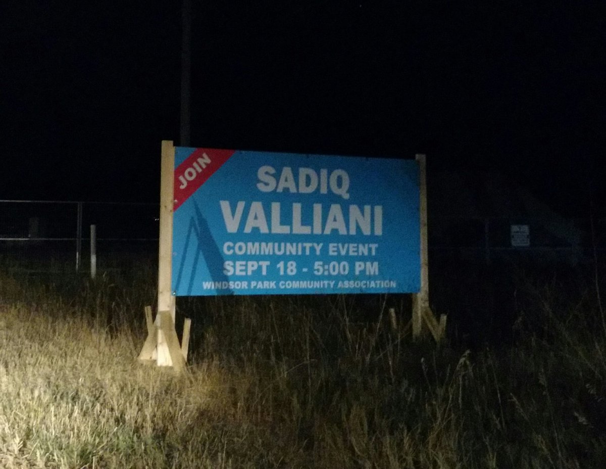 jbsno1's tweet image. Advertising event a clever way around sign rules. #studentscount #yycelxn #cbe slate well-$$, well-org'd. Similar signs for Davis on 69st