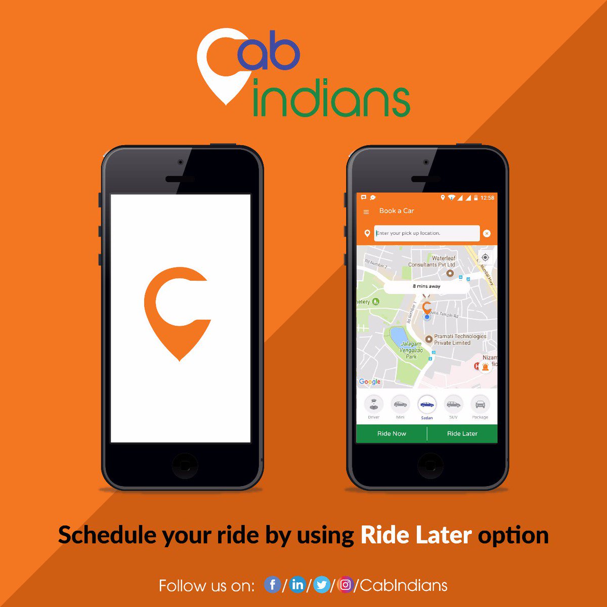 CabIndians's tweet photo. Ride Later lets u book a cab in advance 4m anywhere
https://t.co/8Pngpfj6vS https://t.co/BUv3dxDKJW
#SayNoToSurgeCharge #RideLater https://t.co/X9FBmIiRqU