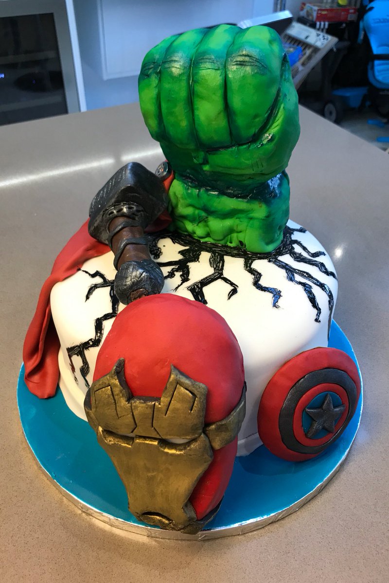 #TheAvengers Birthday Cake!
Chocolate Cake with ganache and strawberries!#leytonstone #leytonvillage #chocolatelover #birthdays #party