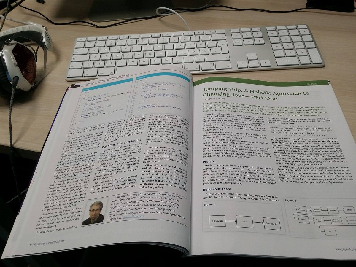 EnchanterIO's tweet image. Just reading my first PhpArchitect article. Great work @andrewkoebbe and I have to say very nice magazine format @phparch! Pleasure to read.