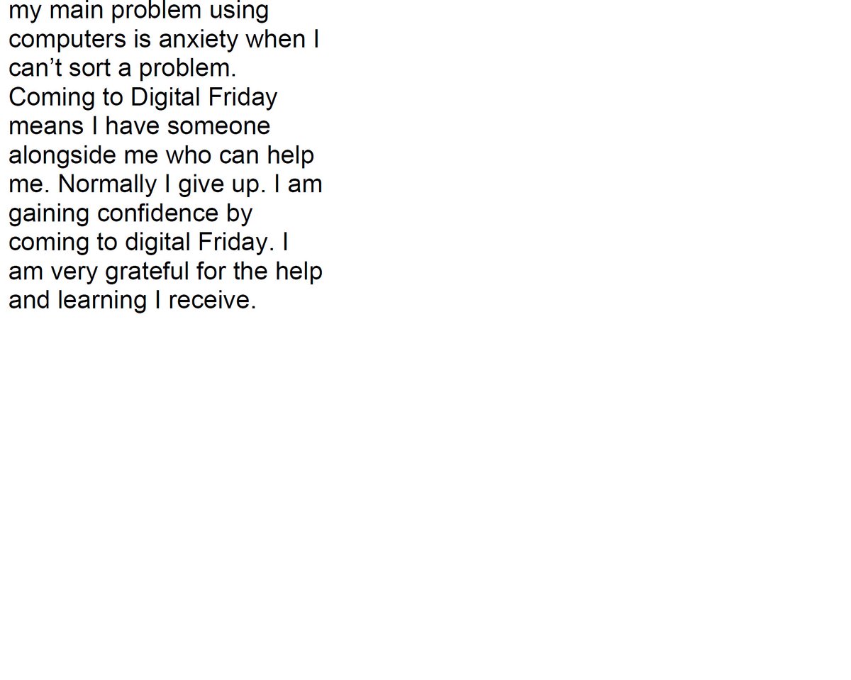 Some lovely feedback from Caerphilly Library last Friday. This is exactly why we run Digital Fridays, it makes it all worthwhile.