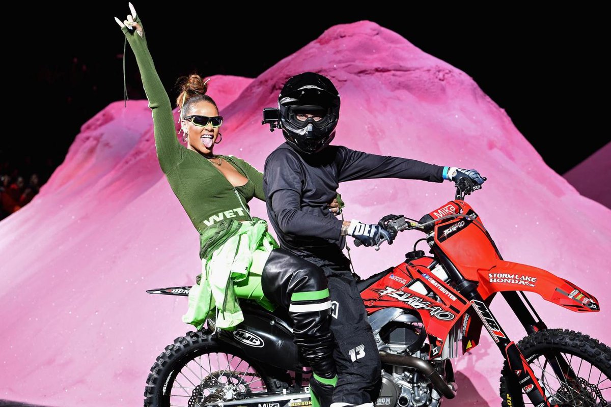 Rihanna turns Fenty Puma runway into motorbike arena during daring New York Fashion Week showcase bit.ly/2xZiYgA