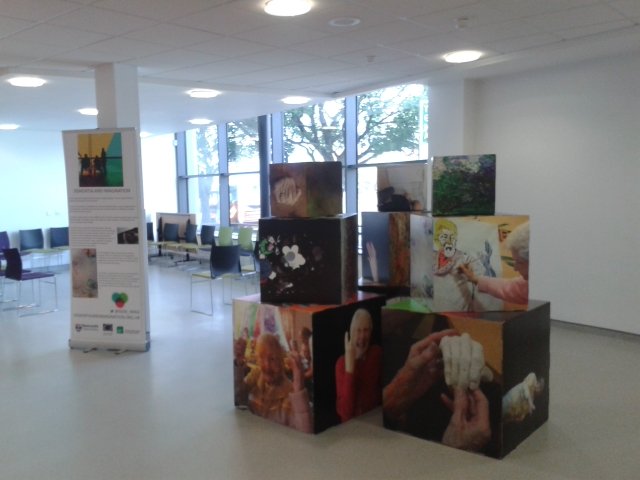 Images of work by @katesweeney & @ClaireFordArt for @dem_imag on display in South Shields. #creativity #dementia