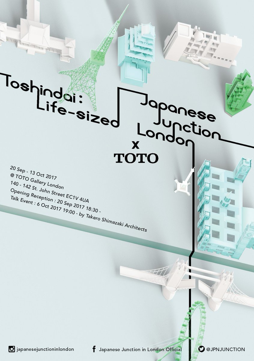 JPNJUNCTION's tweet photo. Japanese Junction London からのお知らせです。9月２０日からTOTO　Gallery　Londonで再び展示会を行うことになりました。２０日にオープニングパーティーがありますのでロンドンにいらっしゃるかたはぜひお越しください。 https://t.co/moLGlhQ2kO