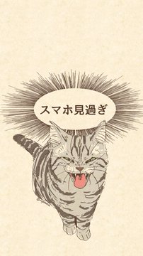 スマホ見過ぎ とネコがしかってくれる壁紙がむしろスマホ見たくなってしまって困る ねとらぼ