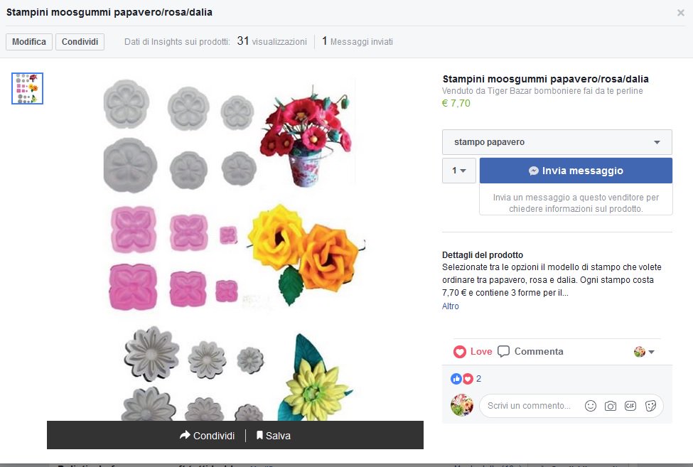 tigerbazarHobby's tweet photo. da #tigerbazar #stampi #fiori x #fommy #pasteModellabili x spedizioni telefono 037559141 o #negozio a #Roncadello SP358 x #Viadana https://t.co/XPBtxlC7GQ