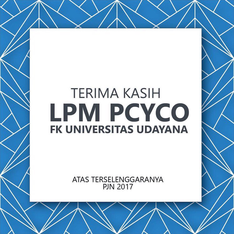Terima kasih kepada LPM Pcyco FK Unud ( <a href="/pcycofkunud/">LPM PCYCO - FK UNUD</a> ) atas terselenggaranya Pekan Jurnalistik Nasional ... m.tmi.me/1fjBs7