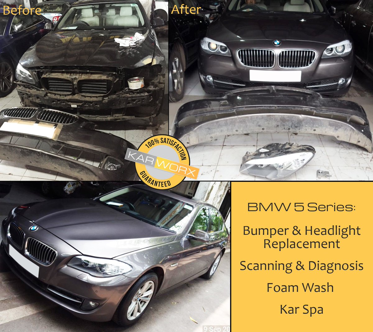 KarWorxSpa's tweet image. On Mondays, we 'Werk' it! #bmw5series #bmwaccidentrepair #cashlessinsurance #bmwbodyparts #bmwbumper #bmwheadlights #bmwgenuineparts #karspa
