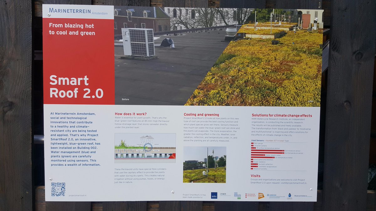 waterlabel's tweet photo. Van grijs en nutteloos naar multifunctioneel groen-blauw! Lees over de proefdaken via @parool https://t.co/mQqjE3mQqN https://t.co/RGVl3is8si