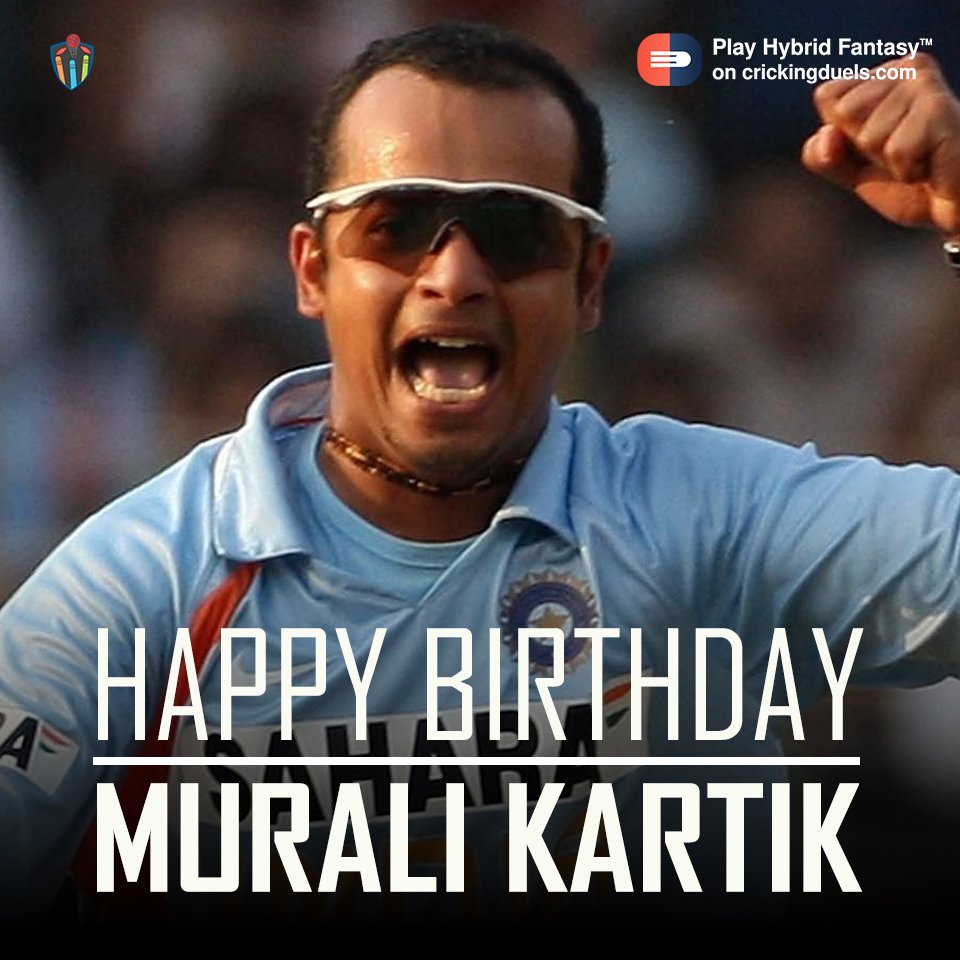 Happy Birthday, Murali Kartik. The Indian cricketer turns 41 today. 