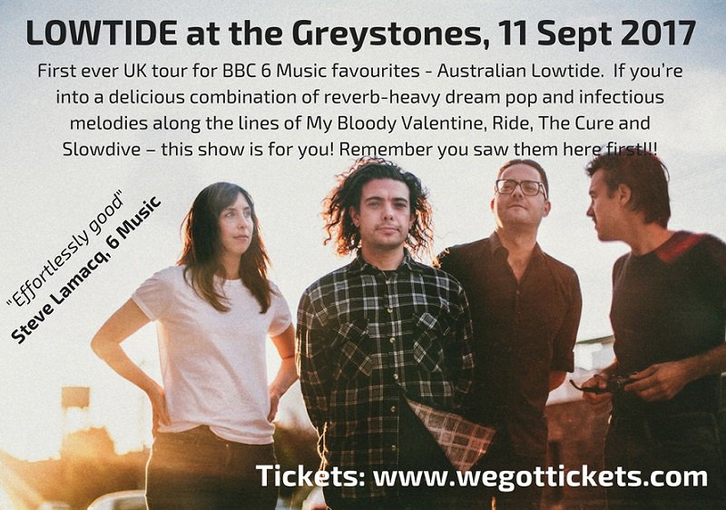 Tonight we welcome Lowtide on their first UK tour from Melbourne. If you're at a loose end tonight come down. You'll not be disappointed!