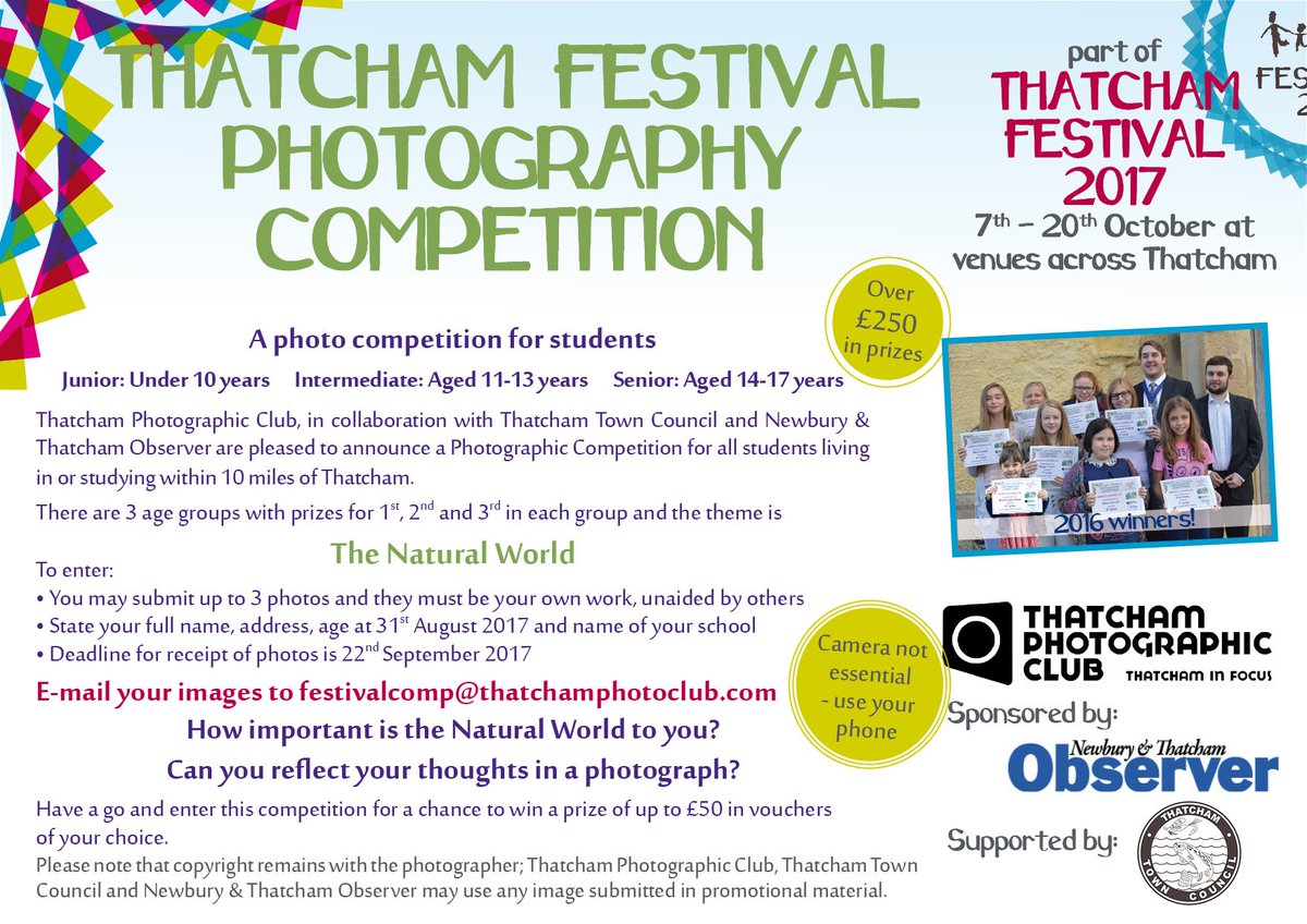 thatchamfest's tweet photo. Deadline for under 17's photo competition is next Friday. Photos taken on a smart phone will be accepted and many prizes are up for grabs! https://t.co/AvxvCw8BuO