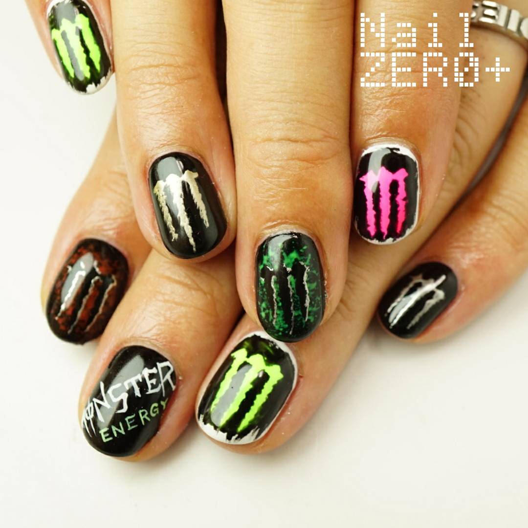 ネイルゼロプラス Nail Zero Monster Energyネイルです モンスターかっこええ Nailzeroplus ネイルゼロプラス Nail ネイル Monsterenergy モンスターエナジー モンスター 蓄光 Monster 爪痕 ロゴネイル メンズネイル T Co