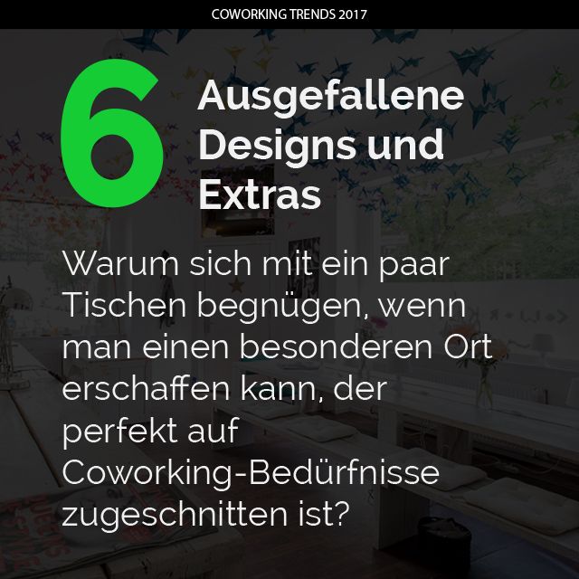 Ein Grund vieler fürs Coworking Space: Es sieht meistens einfach cooler aus, als der Küchentisch. Unser Trend Nr. 6