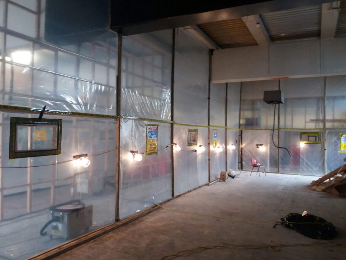 DamadaGroup's tweet photo. #Asbestos Insulation Board removal at a recent project in Glasgow. #AskDamada #AIB https://t.co/PVH2T30TIk
