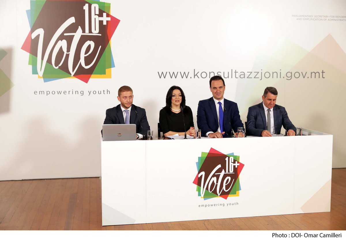MaltaGov's tweet photo. #Malta P.S. @JuliaFarrugia launching public consultation #Vote16+ - #empowering #youths through #election #voting participation #democracy https://t.co/5bk1YSLwU1