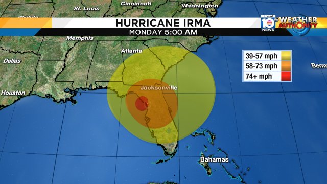 Irma tropical storm force wind field remains HUGE, over 800 miles across! SoFlo on the edge for now, out later today https://t.co/bW0MEMYTiW