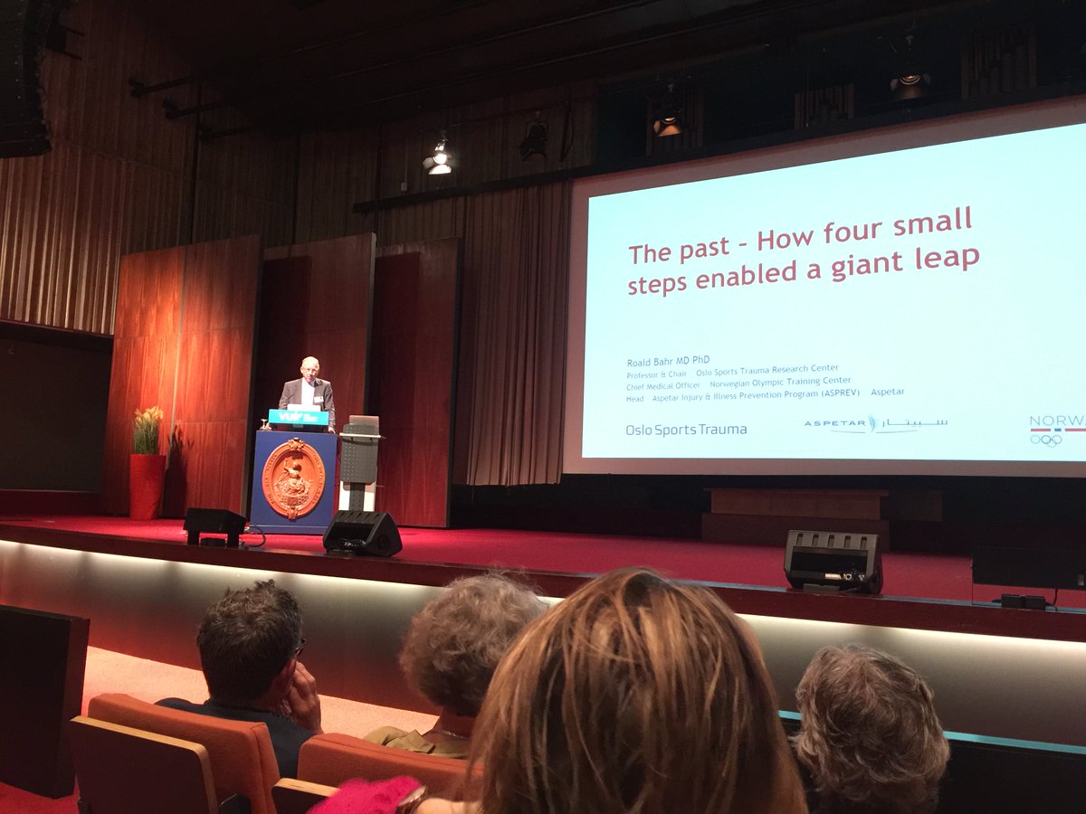 AdamWeirSports's tweet photo. Strong take home @RoaldBahr  
Symposium for @WvanMechelen 
50% sports injuries preventable with structured warming up
Time 4 action https://t.co/Lz7RdyUGlJ