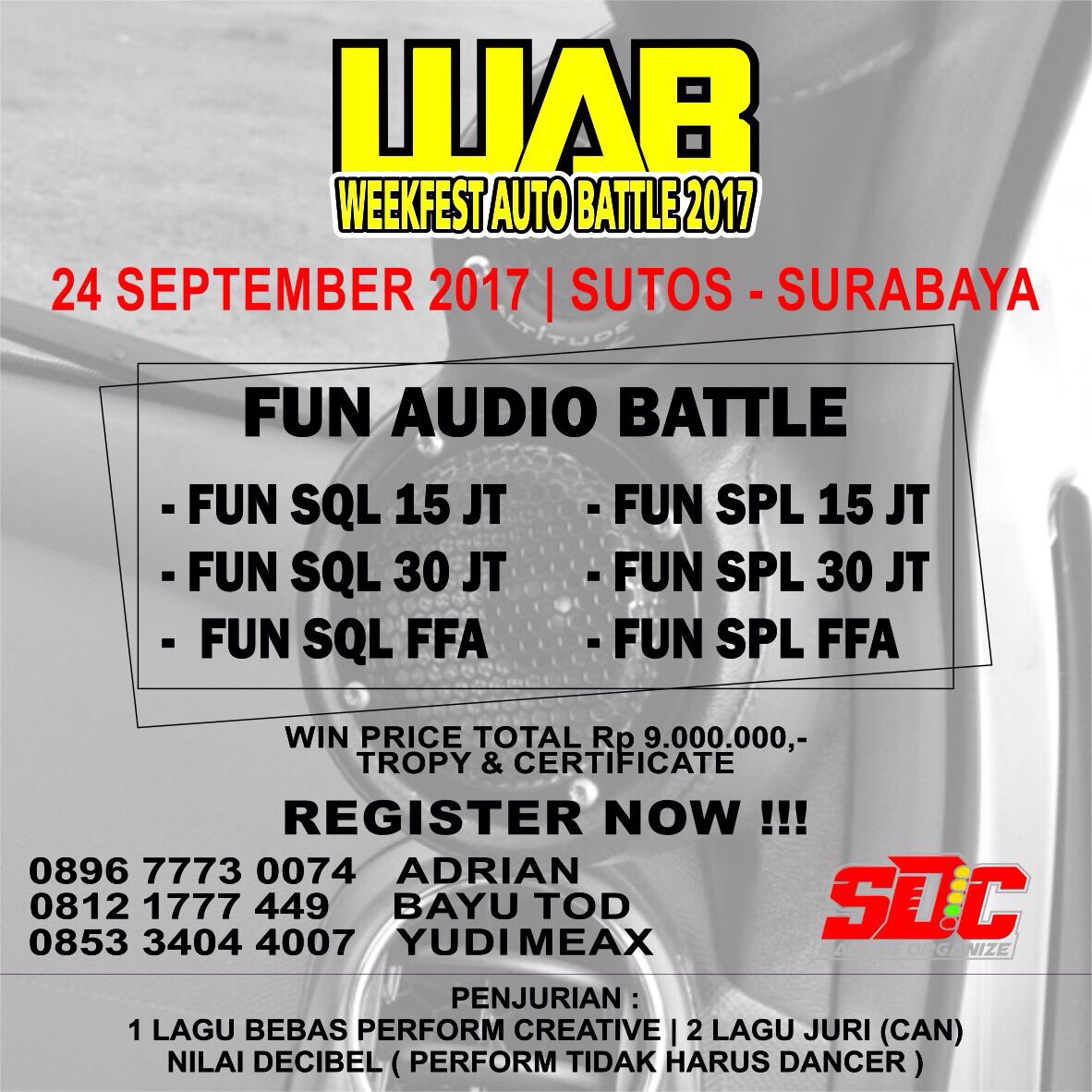 Dibuka Kelas Audio yang bikin Panas ! Daftar skrg juga kalo mobilmu berkelass ss