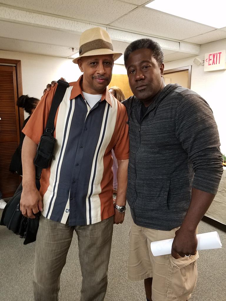TheQuadWriters's tweet photo. They're baaaaack.... Ruben Santiago-Hudson & @Erajj aka CECIL DIAMOND & CARLTON PETTIWAY #firsttableread #chillinlikevillains @thequadbet https://t.co/vW7mdaK5GZ