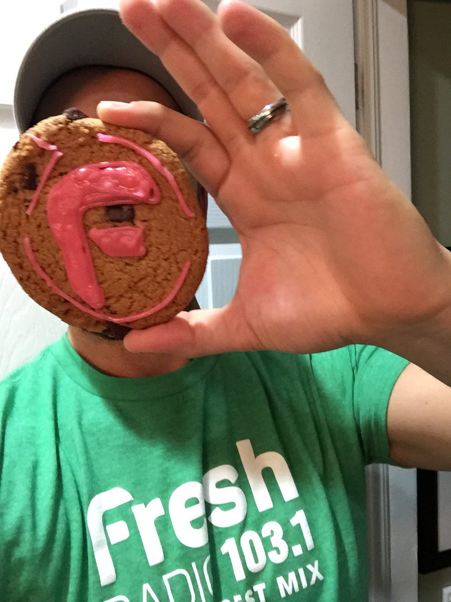 mle8el's tweet photo. Special edition @1031FreshRadio #SmileCookie made by yours truly and @kim_woodbridge at the Huron &amp; Adelaide @TimHortons! #ldnont https://t.co/RFDCOGuWVz