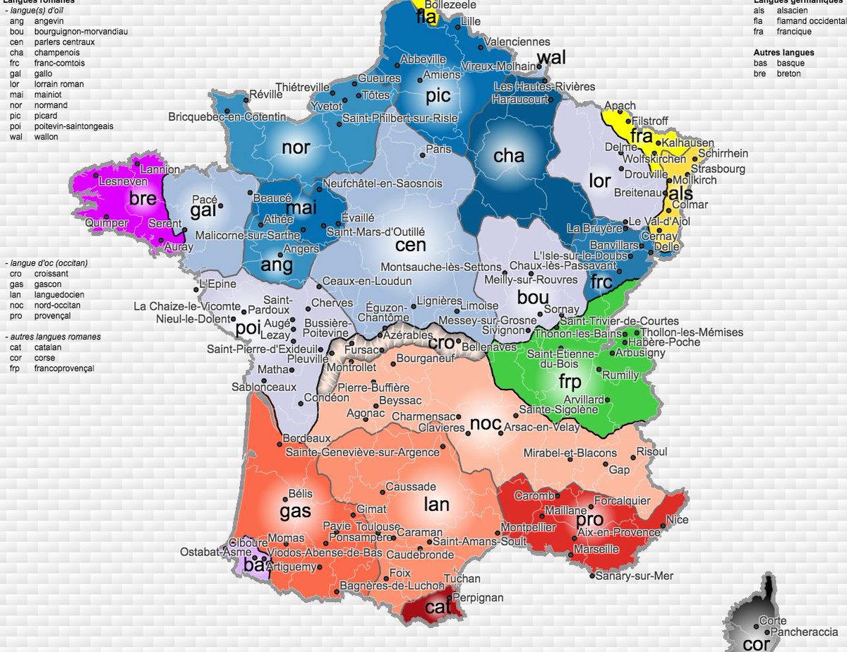 LanguageCrawler's tweet photo. Map of Regional Languages of France: https://t.co/8leiS3iOvk https://t.co/3UsZ8nTPK5