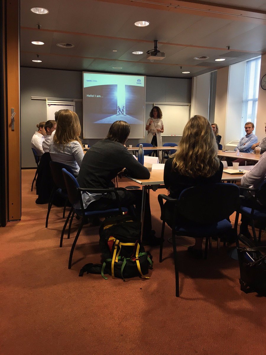 MyraRooselaar's tweet photo. Very much enjoyed presenting our function and objectives to new batch of Business Trainees @TataSteelEurope #managersofthefuture https://t.co/GVO68AivAv
