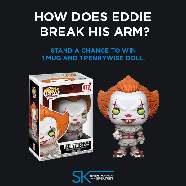 sterkinekor's tweet photo. WIN with Ster-Kinekor &amp; @ITMovieOfficial 🎈 RT &amp;  Comment below with the answer our trivia Q to WIN 1 of 2 merch hampers. https://t.co/baqau02LSr