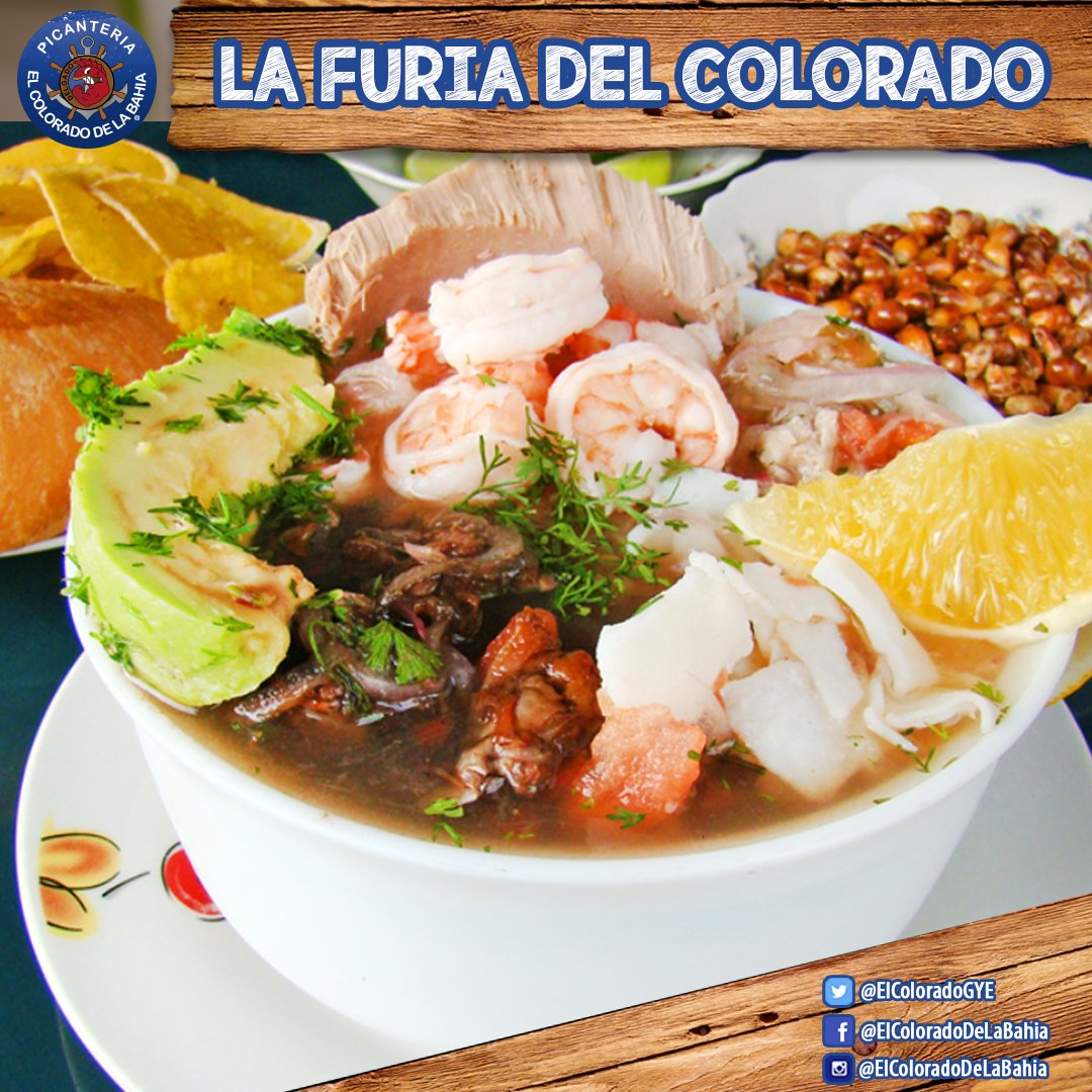 ElColoradoGYE's tweet photo. ¡El plato más delicioso que probarás en tu vida! Una verdadera obra de arte. #LaFuriaDelColorado es el premio ganador del evento #Raices2016 https://t.co/lbbPmOJmig
