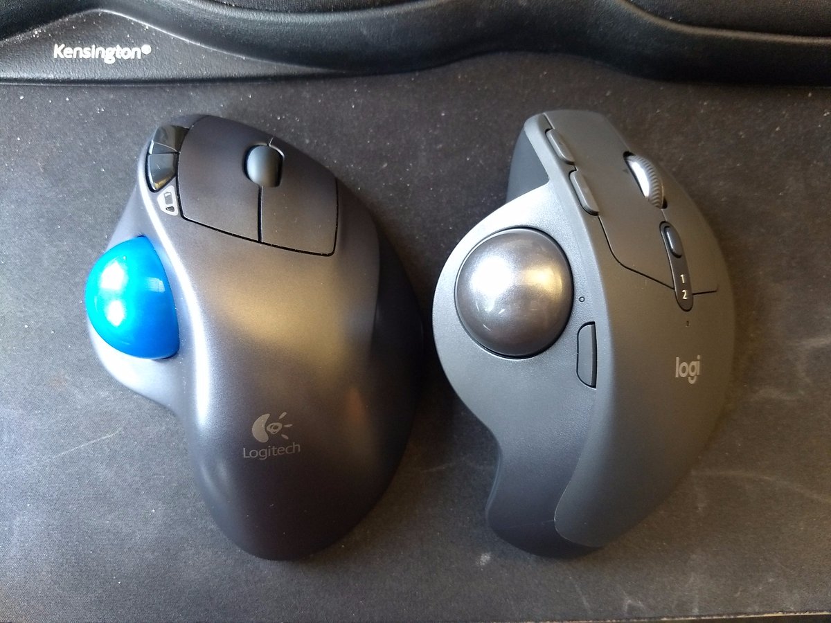 Logitech new MX Ergo old Trackball / Twitter