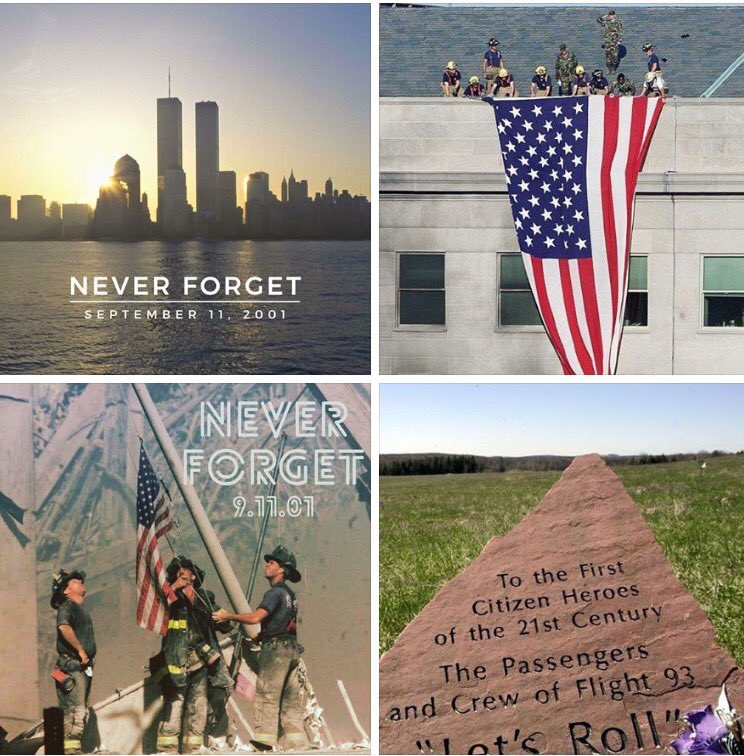 We remember #Flight175 | #Flight93 | #Flight11 | #Flight77 | #NeverForget | #September11th | #GodBlessAmerica | #LetsRoll | 🇺🇸🇺🇸🇺🇸