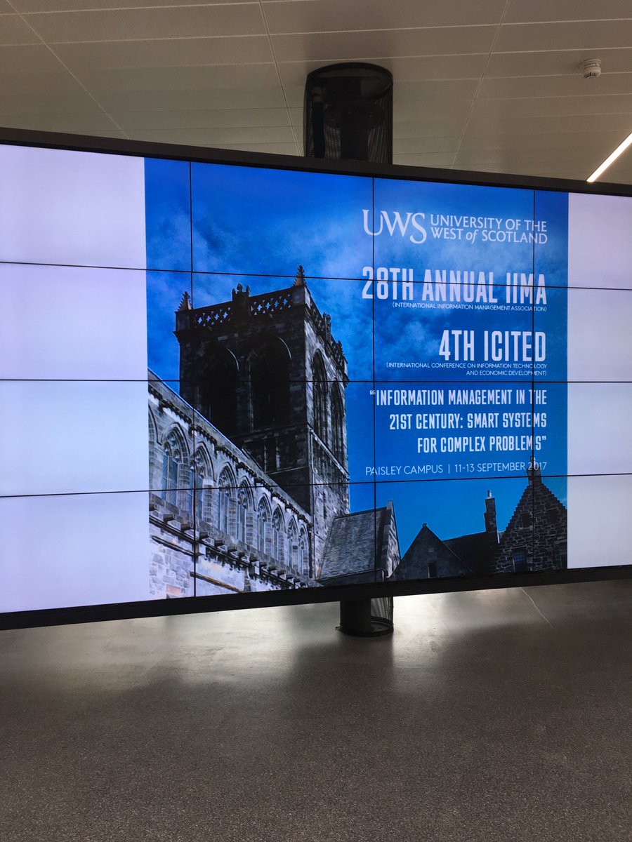 EventsUWS's tweet photo. @UniWestScotland Welcomes all of our delegates from far and wide attending the 28th #IIMA2017 conference @PrincipalUWS https://t.co/2vS9waYFkX