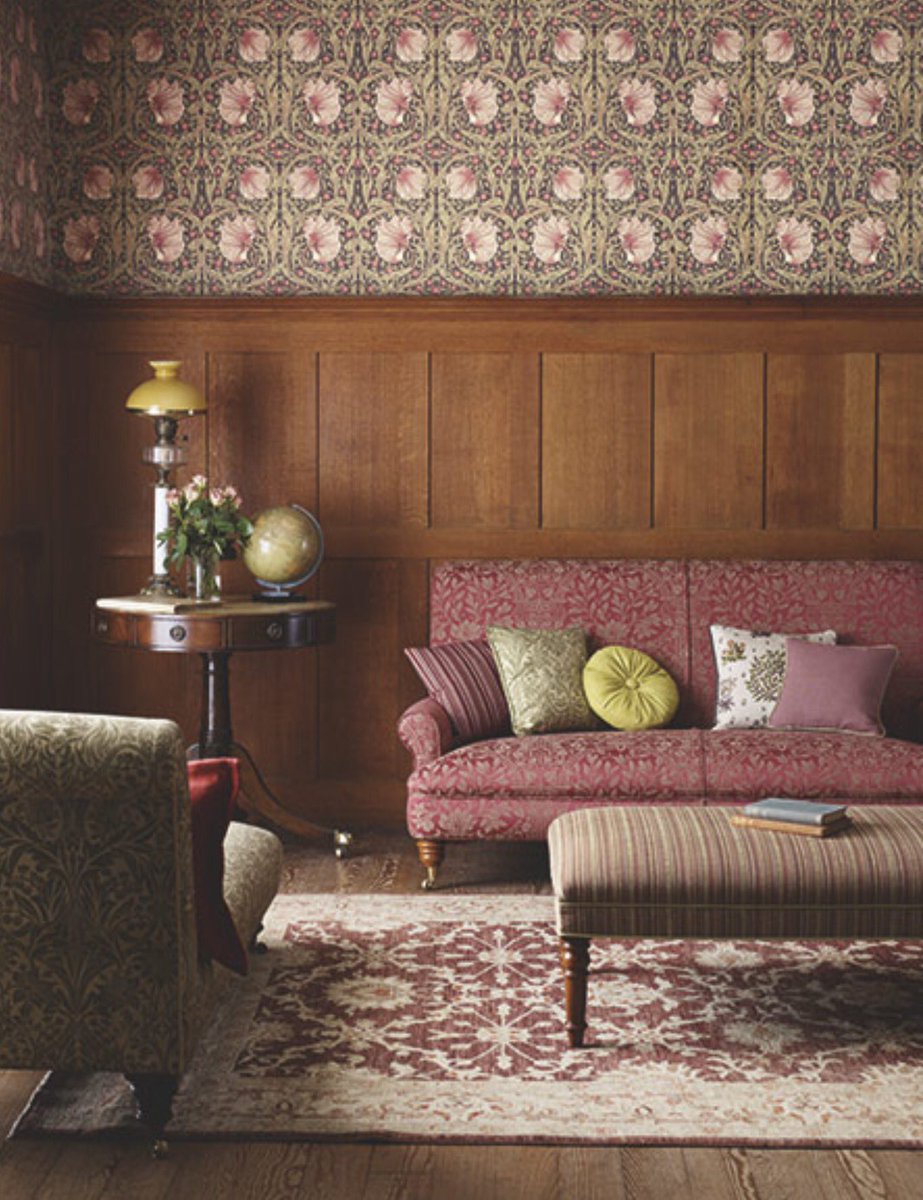 WallpaperHistor's tweet photo. Lovely to see the reproduction of  #William Morris beautiful #wallpapers https://t.co/js4xEtBKKC