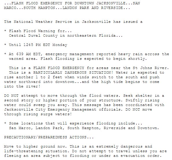 NHC_Atlantic's tweet image. Flash Flood Emergency for downtown Jacksonville issued by Jacksonville WFO due to Hurricane #Irma