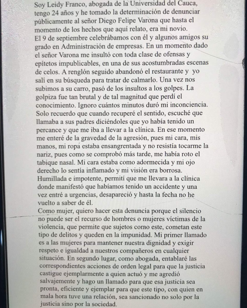 edwingv76's tweet photo. Favor difundir hasta dar con el paradero del agresor, porq eso es @Tarantrina @Lawneira @HassNassar @AlegreBengali @vivibarreral @C88Caesar https://t.co/ZGyszBIxRx