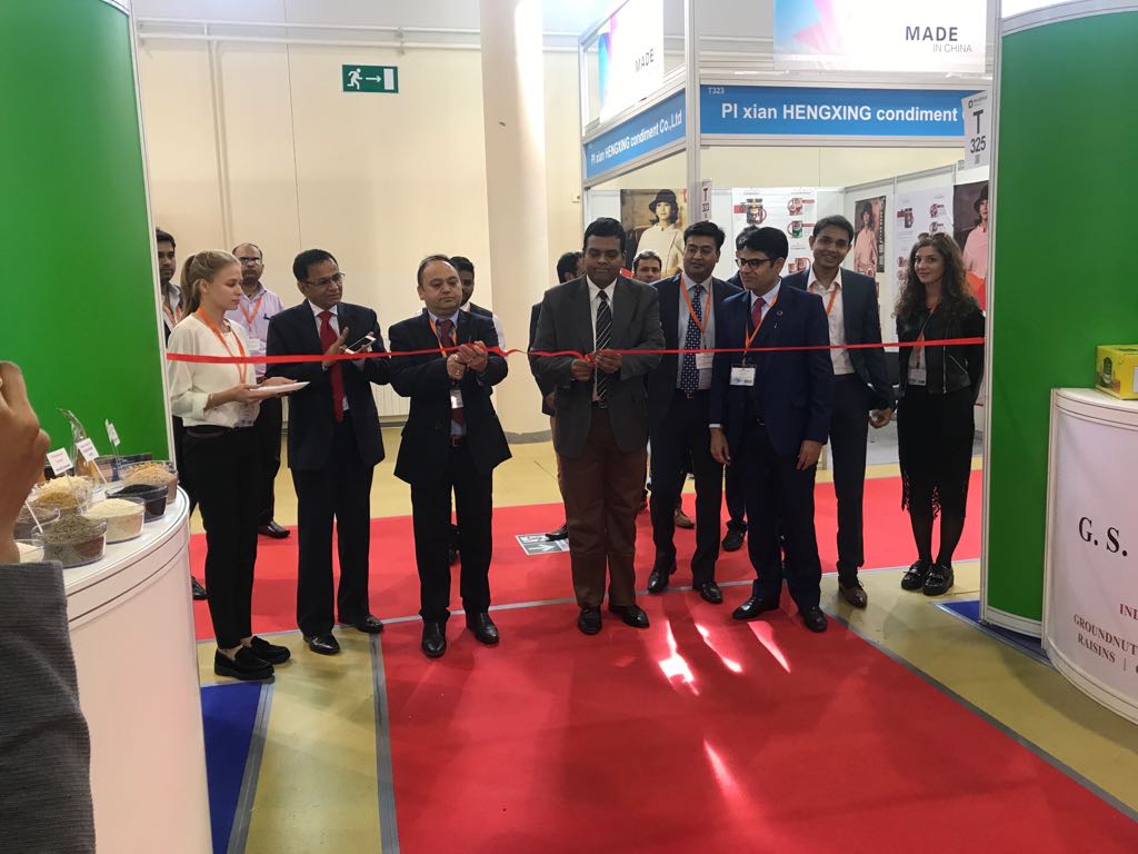 APEDADOC's tweet photo. Apeda India pavilion inaugurated by Head Economics and commerce Embassy of india  Mr Inbasekar at World Food Moscow Exhibition. https://t.co/D64rT3DCiH