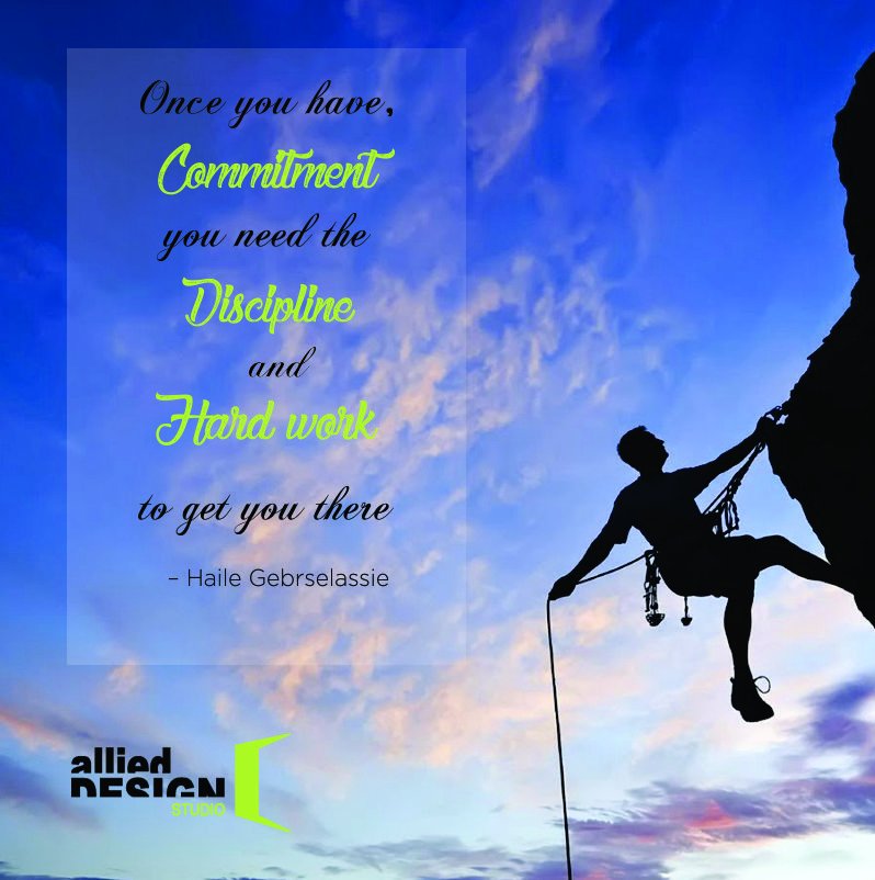 AlliedDesign's tweet image. Once you have commitment, you need the discipline and hard work to get you there.
– Haile Gebrselassie
#Motivational #AlliedDesignStudio