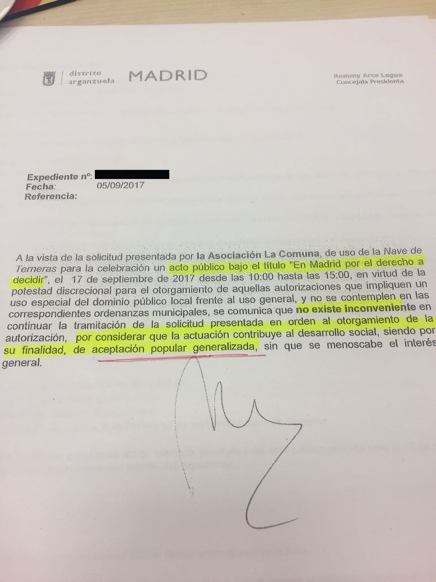 PODEMITA pide local para acto PRO INDEPENDENCIA y Ahora Madrid se lo concede