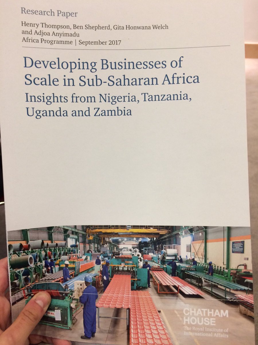 Excited to be attending <a href="/ChathamHouse/">Chatham House</a> event on developing businesses of scale in Sub-Saharan Africa #CHAfrica