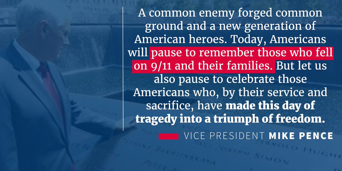 VP45's tweet image. 16 years ago the world changed forever. Today we remember the victims, their families, &amp;amp; brave first responders. We will never forget 9-11.
