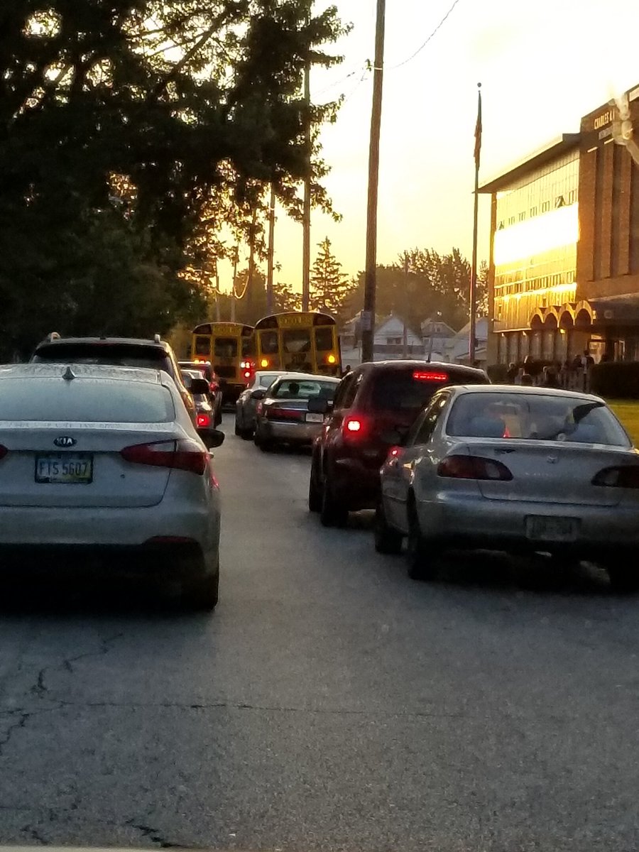 vwoods1987's tweet photo. @EricGordon_CEO Something needs to be done re safety at @MooneyMustangs Buses park on sidewalks/block traffic. Where's assigned mobile unit? https://t.co/cRMVYhtApQ